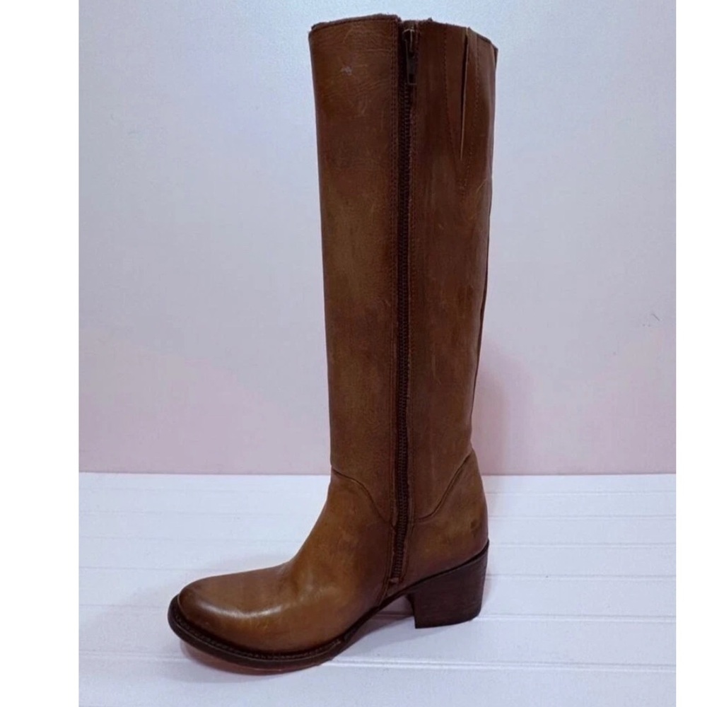 FREEBIRD by Steven Wyatt Cognac Brown Leather Lace-Up Riding Boots Size 6 - Picture 6 of 7